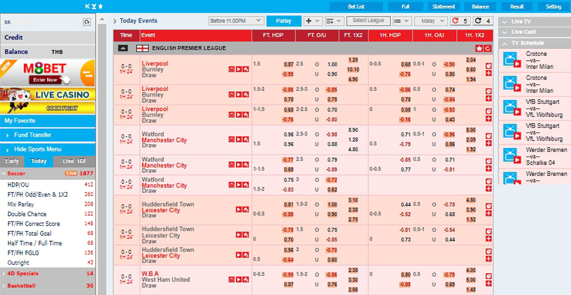 พนันบอลm8bet